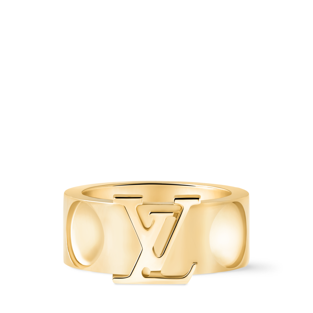 ぽ*様 Louis Vuitton LVロゴ リング ゴールドカラー Sサイズ Empreinte Large Ring, Yellow Gold - Categories | LOUIS VUITTON